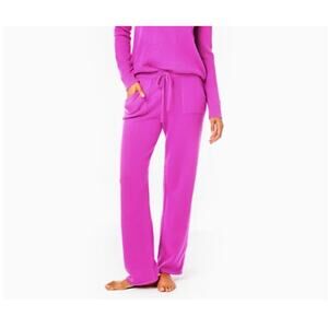 Lilly Pulitzer Bellista Sweater Pant Wild Fuchsia Preppy Lounge Womens Large